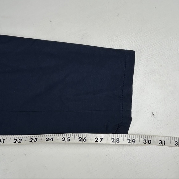 Akris Punto Pants Women Size 6 Blue Straight Ankle Trousers Career Cotton Chino - Picture 8 of 8